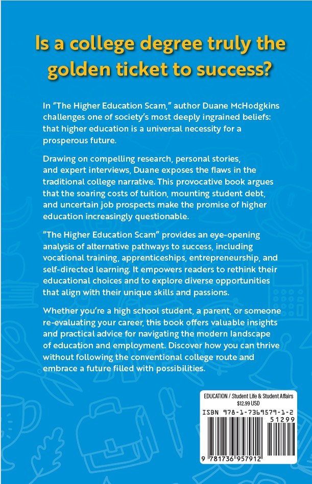 Back cover of The Higher Education Scam